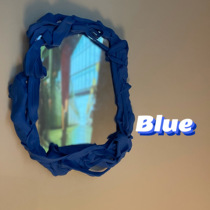 ins blogger co-section Klein blue clay mirror decorated with small crowdsourced homemade diy material bag creative color clay