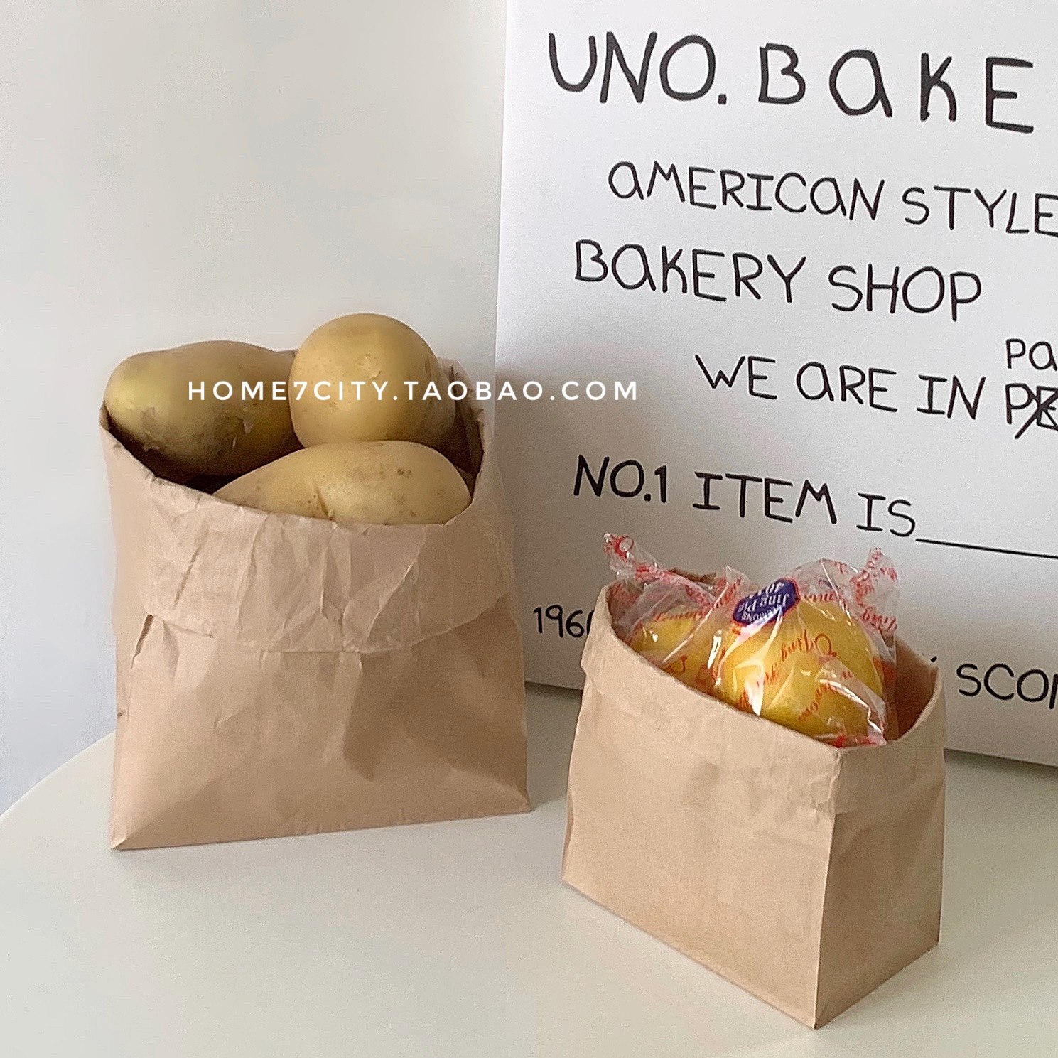 ins Kraft paper storage bag refrigerator classification bag underwear finishing paper bag large small waterproof oil environmental protection bag