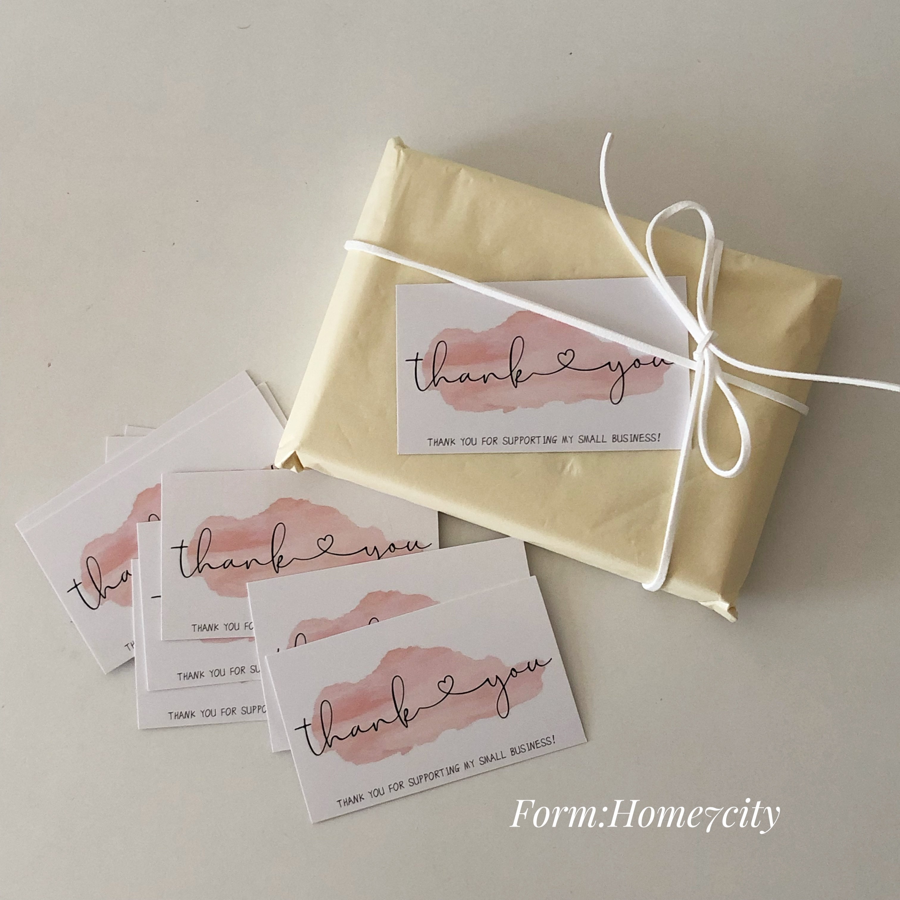 [USD 5.93] 30 copies A pack of insin style packing thank you card ...