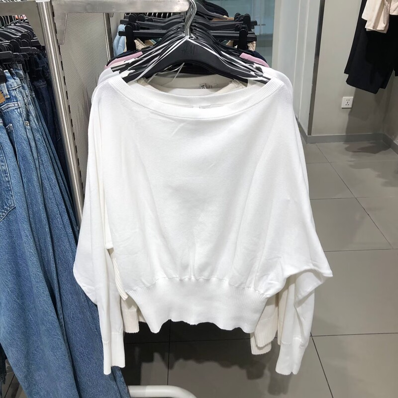 H Brand Genuine Women's Clothing 26 Autumn New Versatile Batwing Sleeve Fine Knit Pullover 1339863 H Brand Genuine Women's Clothing 26 Autumn New Versatile Batwing Sleeve Fine Knit Pullover 1339863