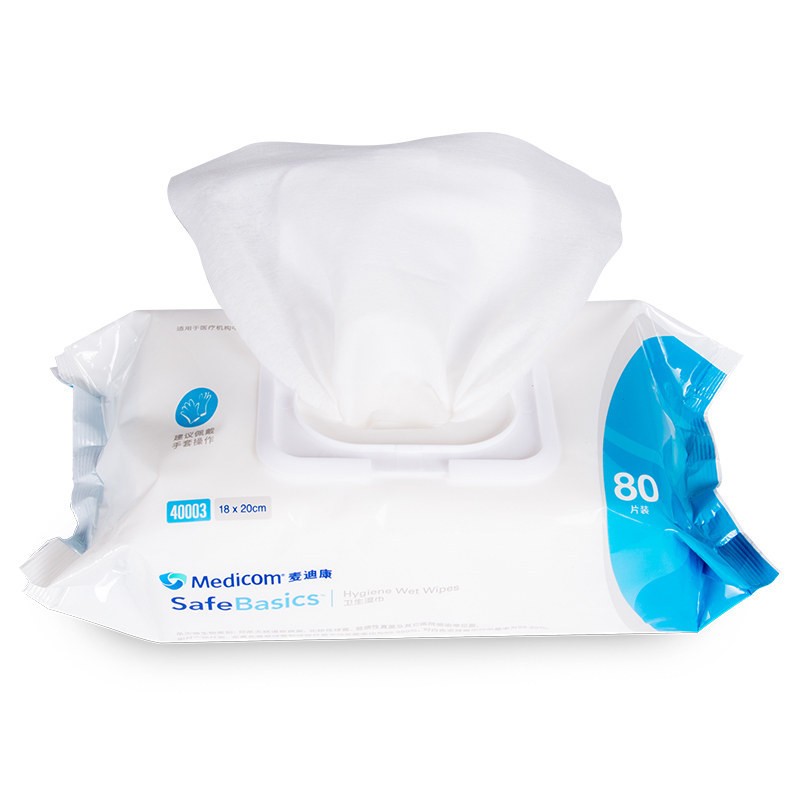 Dental Oral Care Medicon Quaternary Ammonium Salt Sanitary Wipes Surface Cleaning Alcohol-Free Wipes Large Pack 80 Wipes