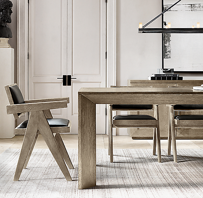 Face-style Countryside Retro Solid Wood Dining Chair Home RH Furniture Chair Modern Minima Light Lavish Oak SILENT WIND BAR CHAIR-Taobao