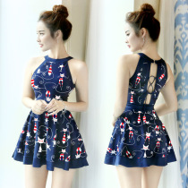 Teen swim wear 12 years old 14 girls 15 older children 16 high junior high school students 18 Womens one-piece skirt swimsuit