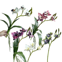 Artificial Phalaenopsis Orchid Fake Flower Ornament Indoor Living Room Decoration Flower Arrangement Green Plant Potted Plant