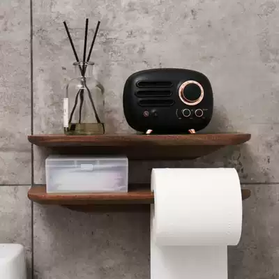 Partition paper roll holder otherwise otherwise] wall-mounted paper towel bar clapboard black walnut solid wood