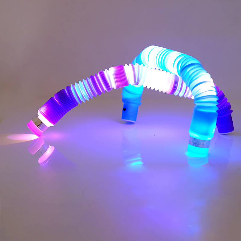 Fine motion organoleptic appeasement luminous toy early teaching decompression nursery to create parquet splicing pipe lara tube