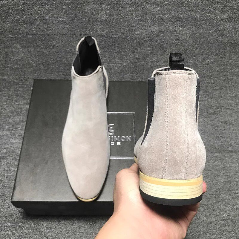 Челси сапоги 切尔西靴男英伦短靴马丁靴chelsea boot欧美拼色真皮尖头男士靴子 Cirosimon