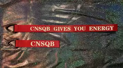 Speedqb letter keychain C god CNSQB luggage lanyard Warning slogan personality decorative belt SQB competitive