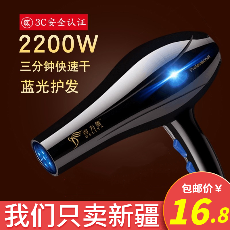 Strong hair dryer negative ion home high-power hair salon men and women hair dryer hot and cold wind dormitory Xinjiang