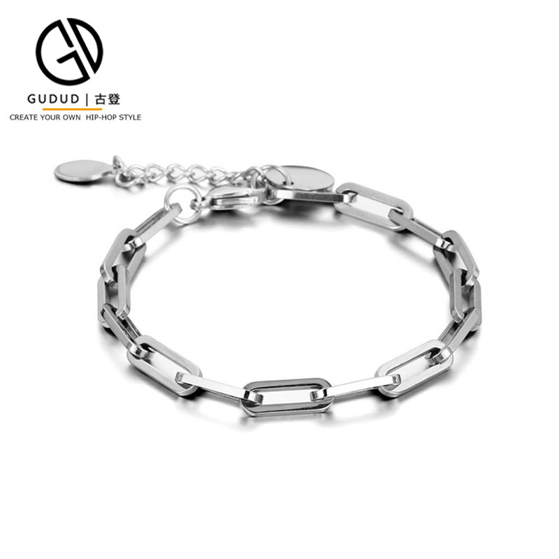 Official Genuine Bracelet Similar to Ren Jialun'S, Personalized Square Buckle Adjustable Bracelet, Hip-Hop Chain, Trendy Brand for Men and Women, Couple Style