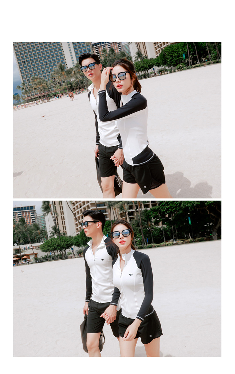 Bộ đồ lặn Hàn Quốc cặp đôi quần dài tay bơi quần áo chống nắng bộ lướt sóng sò bơi sứa 	đồ đi biển đôi nữ