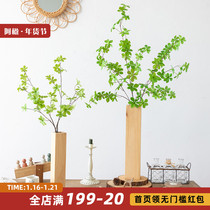 Aying indoor Japanese simulation Bell Branch green leaf horse drunk Wood Nordic ins fake plant vase Net red decoration