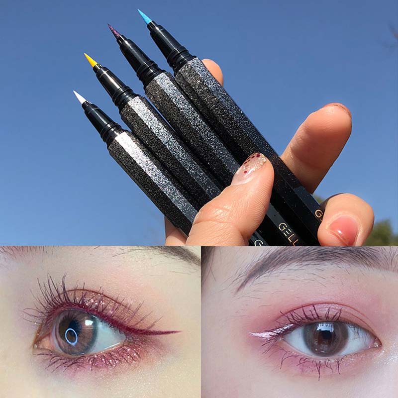 Clearance Starry sky color eyeliner liquid pen sponge head durable waterproof non-smudge soft hair eyeliner niche