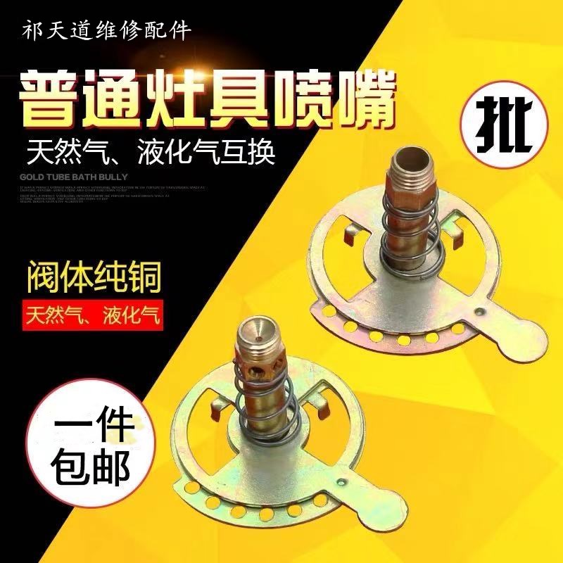 Gas stove nozzle retrofit conversion gas source connected body positioning gas nozzle fitting universal nozzle door