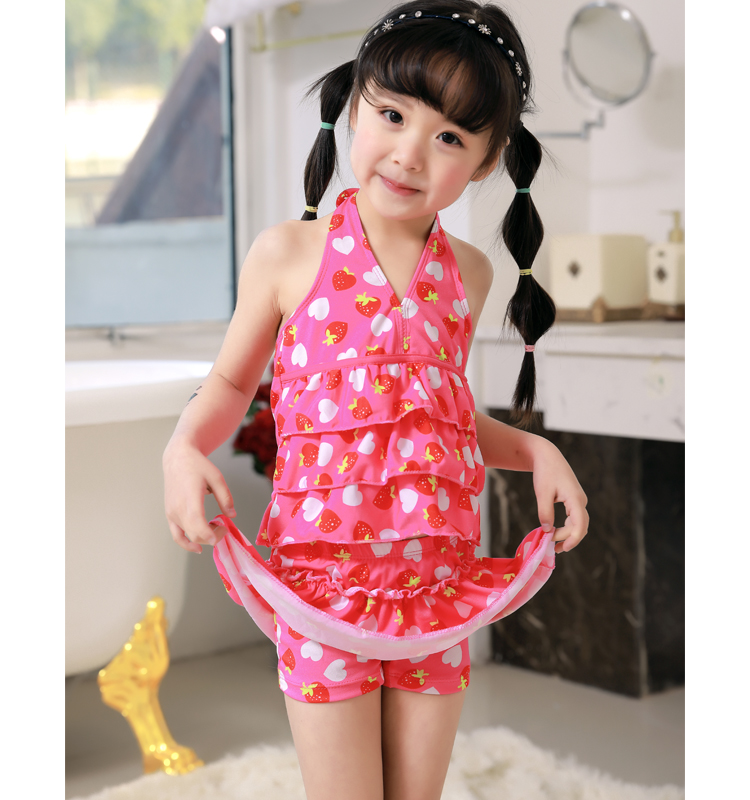 Đồ bơi trẻ em dễ thương dễ thương Phiên bản Hàn Quốc của váy bé gái Xiêm bé tắm mùa xuân nóng bỏng mua đồ bơi cho be gái 12 tuổi
