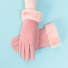 冬季保暖加绒女学生触屏手套