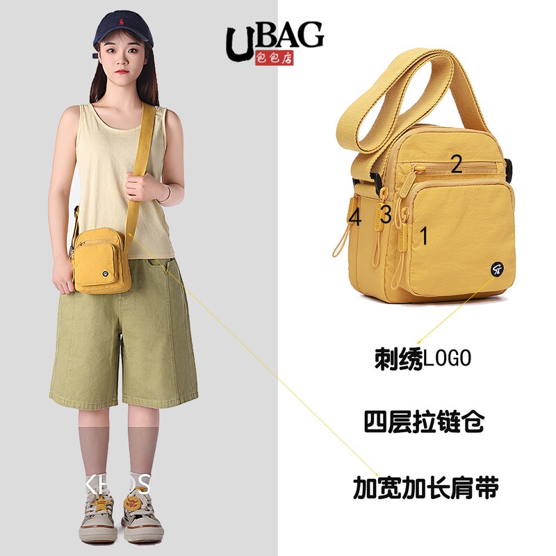 Fashionable Niche High-Quality Mobile Phone Bag, New Versatile Shoulder Crossbody Bag for Women, Lightweight Waterproof Small Square Bag, Camera Bag