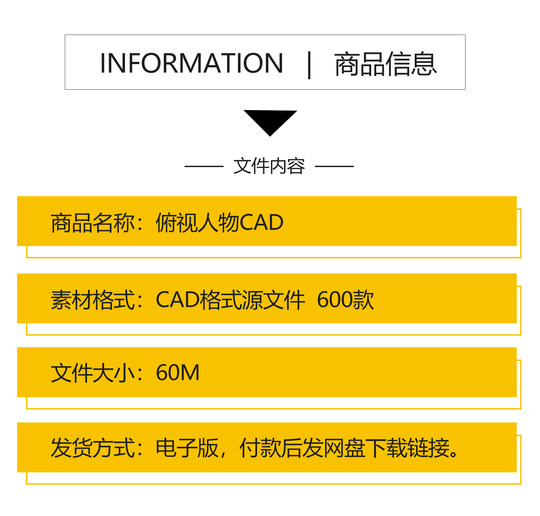 人物俯视顶视CAD图库图块站坐人体动作素材运动线稿dwg模块素材
