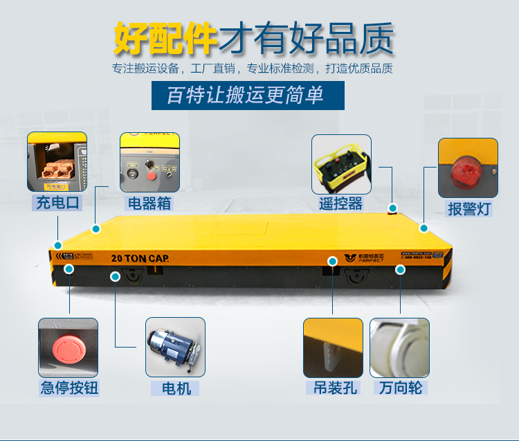 BWP無軌電動(dòng)平車 原地旋轉(zhuǎn)搬運(yùn)車