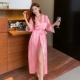 GFGF274 Пятиточечная рукава молодежно-розовое одинокое спящее платье