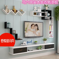 Châu Âu rắn gỗ sáng tạo TV tủ nền tường tủ đa chức năng giá phòng khách tường lưu trữ đúc giá kệ - Kệ kệ sách treo tường đẹp