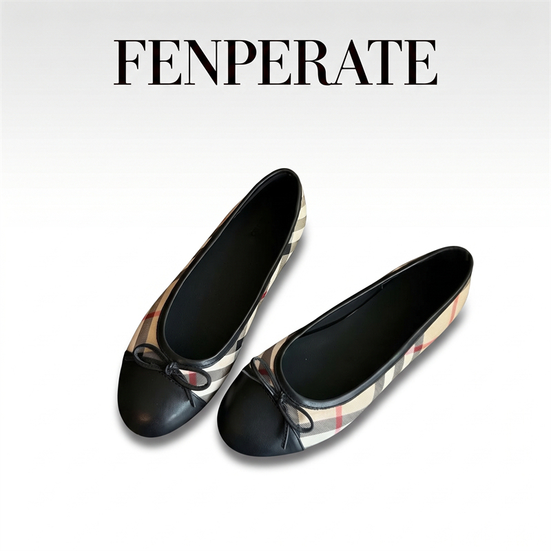 Hong Kong Sheepskin Vintage Chanel-Style Bowknot Color-Block Ballet Flats Round-Toe Shallow Slip-On Comfortable Granny Shoes Hong Kong Sheepskin Vintage Chanel-Style Bowknot Color-Block Ballet Flats Round-Toe Shallow Slip-On Comfortable Granny Shoes