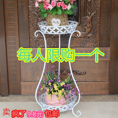Flower Shelf Multilayer Indoor Special Price Home Balcony Decoration Rack Iron Art Living Room Province Space Flower Pot Landing Style Gold Gge