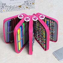 Pencil bag Mark watercolor pen storage lead crayon box pen with brush super large capacity stationery pen bag