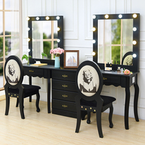 Brief Yoo Style Dresser Wedding movie House Makeup Desk With Lamp Professional Training School Color Makeup Makeup Table