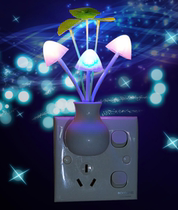 Light-controlled induction LED night light bedside lamp bedroom baby feeding luminous plug-in mini energy-saving creative