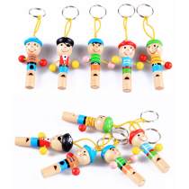 Childrens wooden small Whistle Baby cute cartoon shape wooden whistle can be hung to play musical instruments early education toys