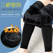 Bà bầu mặc quần legging thu đông cộng với quần nhung dày Quần cotton ấm bên ngoài mặc quần nâng bụng nhung mùa đông quần nhung