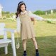 Girls suit dress 2022 spring children's clothing shirt strap skirt Western style college style pleated skirt two-piece set