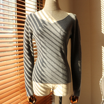 CM Cest moi made romantic big brand Slim V collar knitting 100 percent yak hair spot