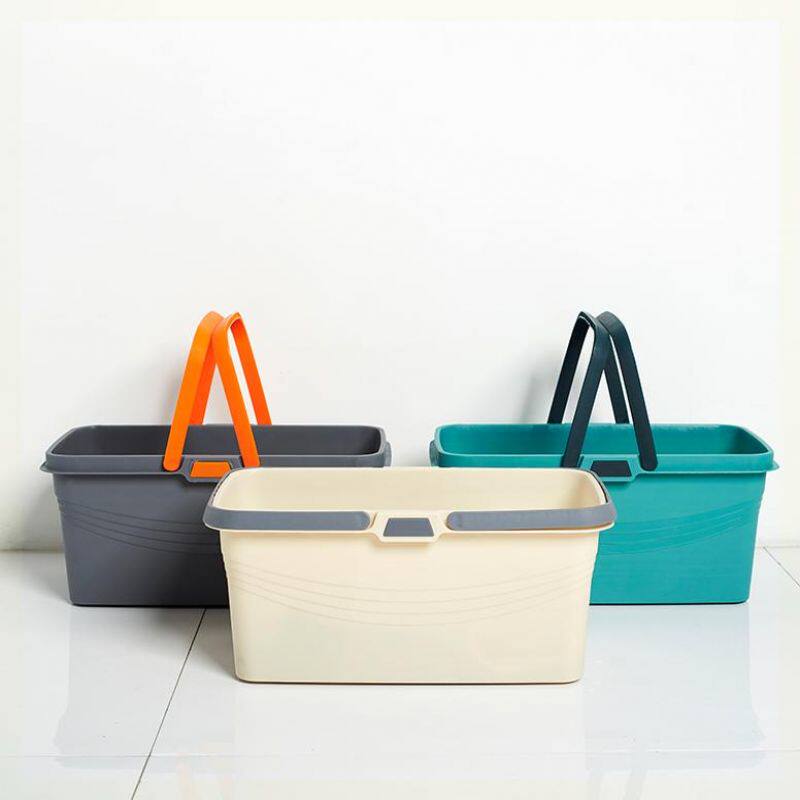 Large thick mop bucket floor drag bucket rectangular wash mop bucket squeeze bucket sponge mop wash bucket bucket