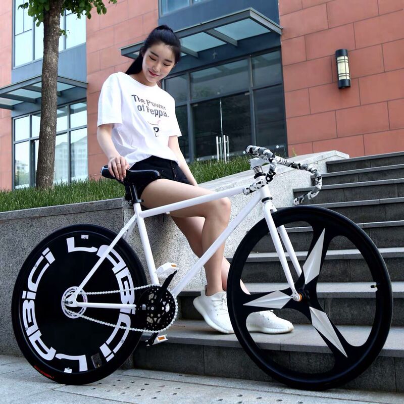 Fixed Gear Bicycle, Unisex Adult Model, Extremely Simple Road Bike, Reverse Brake, Solid Tire, Fixed Gear Youth Bicycle Fixed Gear Bicycle, Unisex Adult Model, Extremely Simple Road Bike, Reverse Brake, Solid Tire, Fixed Gear Youth Bicycle