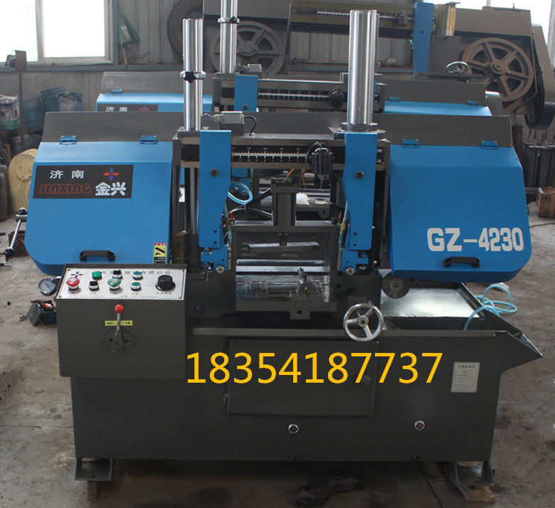 Double column 4230 small band saw bed Semi-automatic hydraulic saw bed CNC gantry angle metal saw bed band saw machine