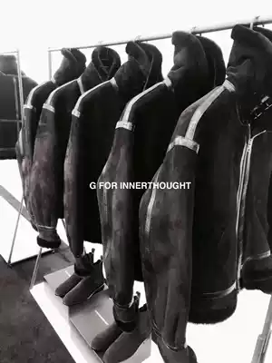 G FOR INNERTHOUGHT2019F W black fur coat