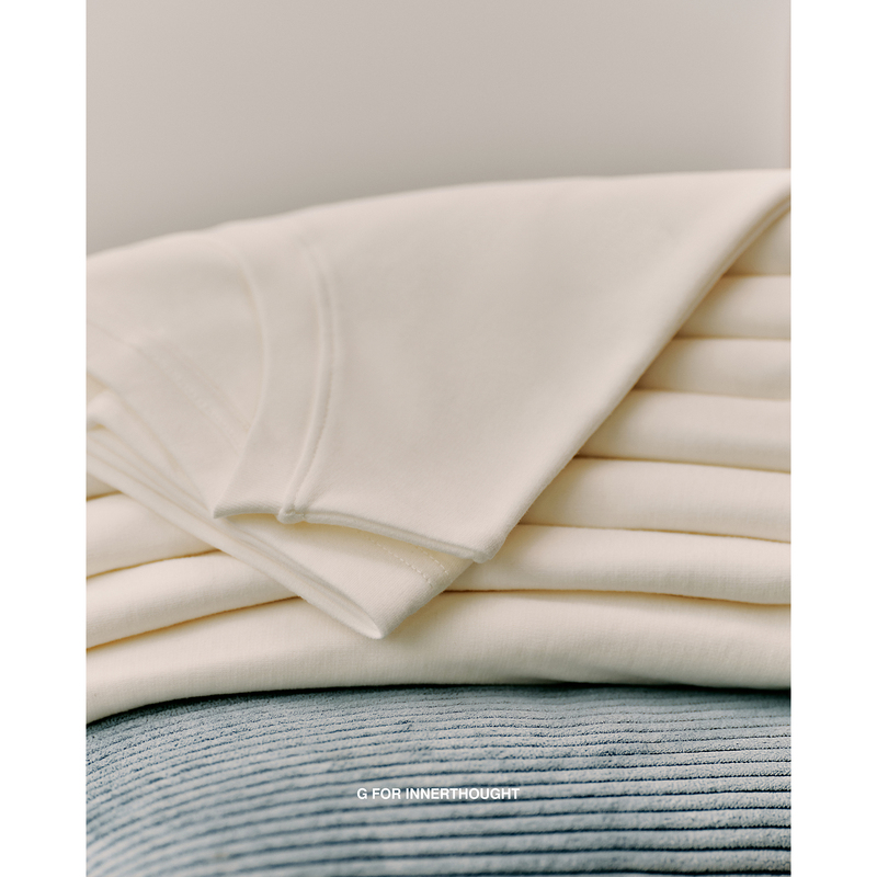 G for Inner Thought | Soft and Fluffy Xinjiang Long-Staple Cotton Lightweight Skin-Friendly Home Short-Sleeve T-Shirt Essential.
