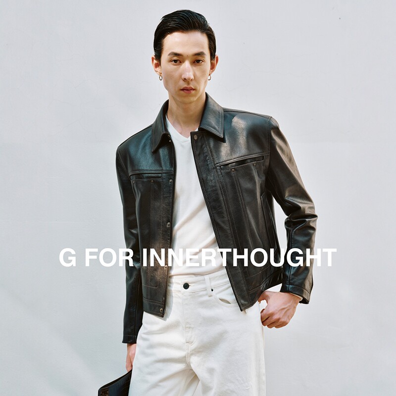 G for Innerthought Turkish Lem*Ire Style Waxed Leather Fitted Straight Shoulder Leather Jacket