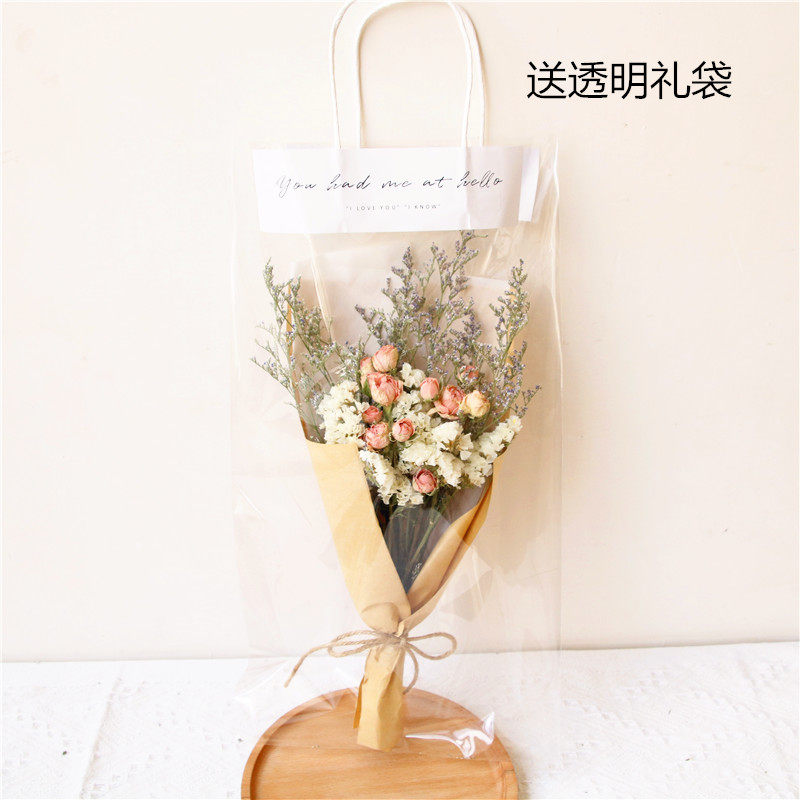 ins wind real dry flowers bouquet handbag home swinging parlor room decoration to send girlfriend bestie gift graduation photo-Taobao