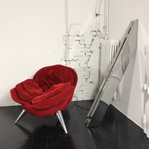 Nordic designer rose petal chair creative fiberglass villa living room shaped flower leisure armrest sofa chair