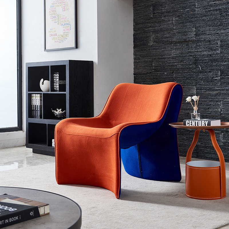 Cassina personalized lazy sofa chair Cloth Armchair fiberglass high heels modeling chair leisure recliner