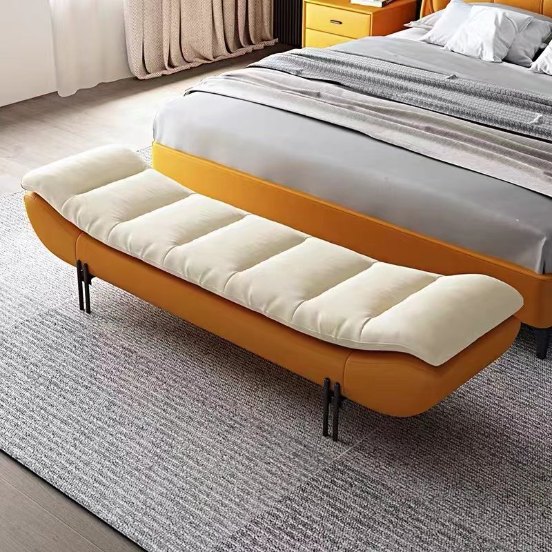 Italian light luxury bed end stool bedroom bedside stool bed couch modern long strip shoe changing stool small apartment living room sofa stool