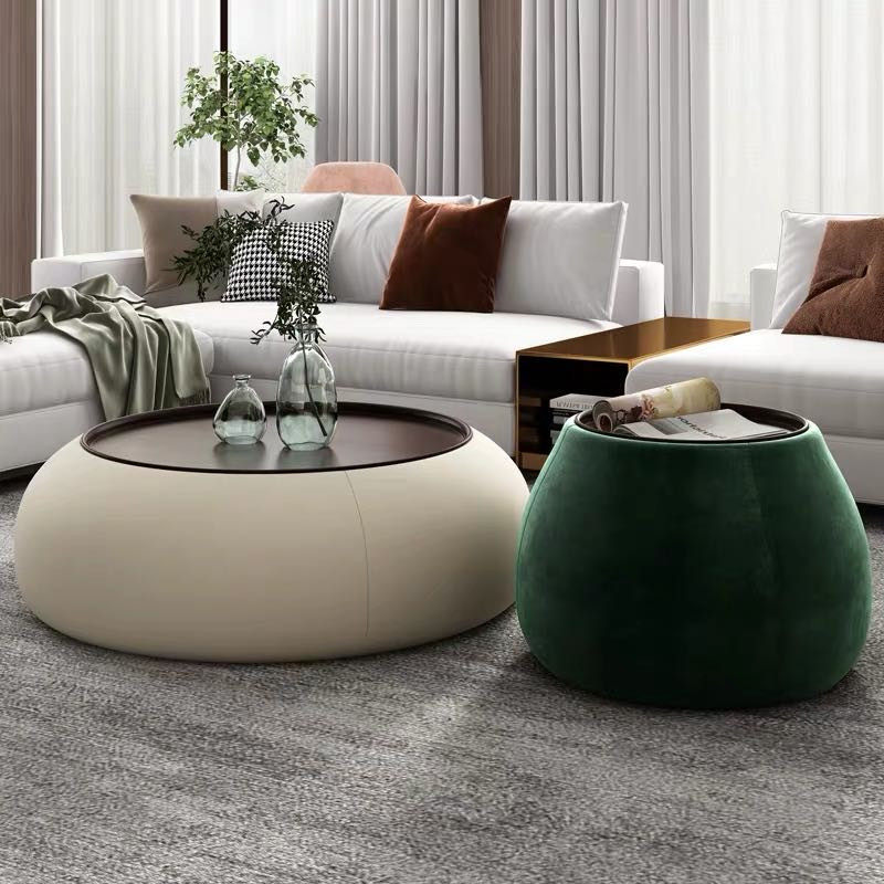 Factory direct sales Italian designer modern minimalist round multifunctional storage coffee table Nordic small apartment furnishings