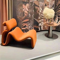 Nordic designer furniture FRP abstract special-shaped lines S-shaped chair modern minimalist living room lazy sofa chair