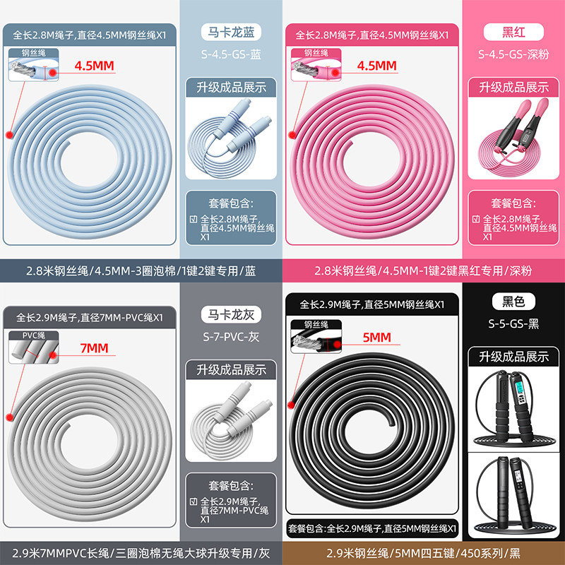 Steel Wire Jump Rope Spare Rope Without Handle-Taobao