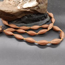 Olive core two-flowered small seeds exquisite original leather neck hanging natural two-flowered vegetable string text toy neck hanging