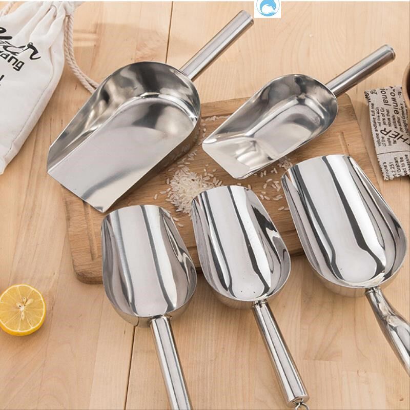 Thickened shovel shovel ice flour grain shovel 304 jujube walnut cat food small shovel loaded flour shovel shop