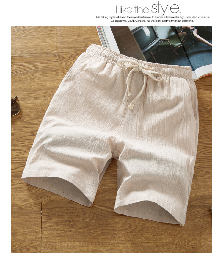Pajama quần nam mùa hè phần mỏng cotton năm điểm home shorts quần lớn đầu mùa hè kích thước lớn lỏng quần linen quần jogger nữ